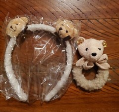 Headband Plush Bear Set With Plush Scrunchie FREE SHIPPING