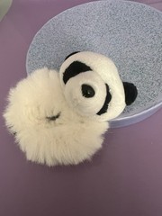 Teddy Bear Furry Plush Hair Tie Scrunchie Ponytail Panda