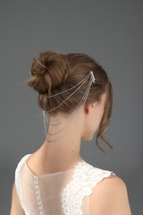 Women’s Boho Head Chain Hair Clip – Festival Bridal Hair Accessory, Elegant Chai