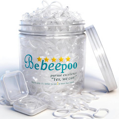 Clear Hair Elastics, 2000Pcs Mini Rubber Bands for Hair, Clear Mini Elastic Hai