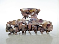 Black white brown beige taupe purple marbled hair claw clip
