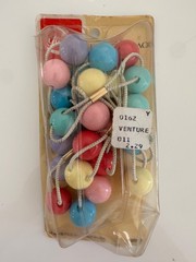 12 GOODY LARGE Twin Bead Vintage 80s Hair Tie Ponytail Holder Knockers USA NEW