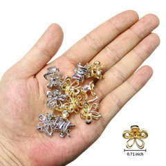 12PCS Hair Clips for Women & Girls – Cute Mini Flower Barrettes in Gold & Silver
