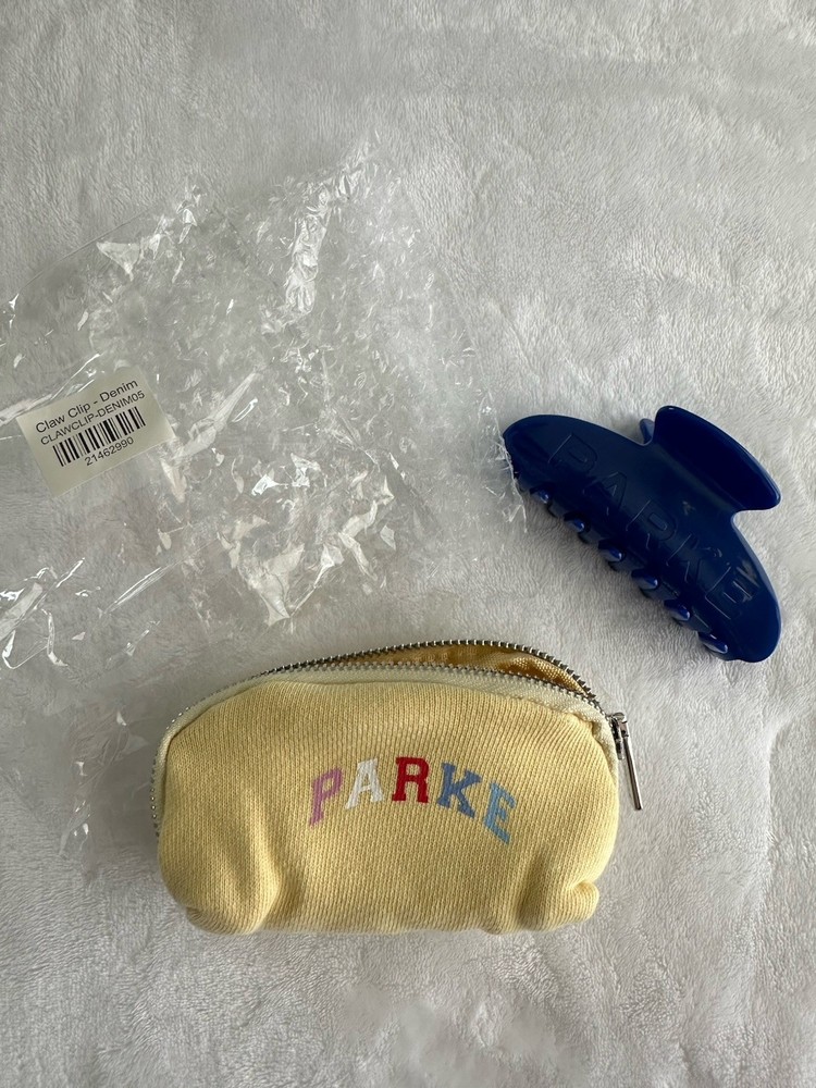 PARKE CLAW CLIP w/Pouch~ DENIM ~ 100% Authentic~ NWT