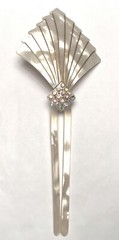 Women’s Ornate Hair Stick Vintage Long Updo Fancy Party Pick Crystal Made France