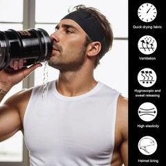  Sports Headbands Men Sweat Bands Workout Running Basketball Workout Football