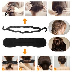 81PCS Hair Twist Styling Clip Set Bun Maker Comb Elastic Bands Braid Accessories