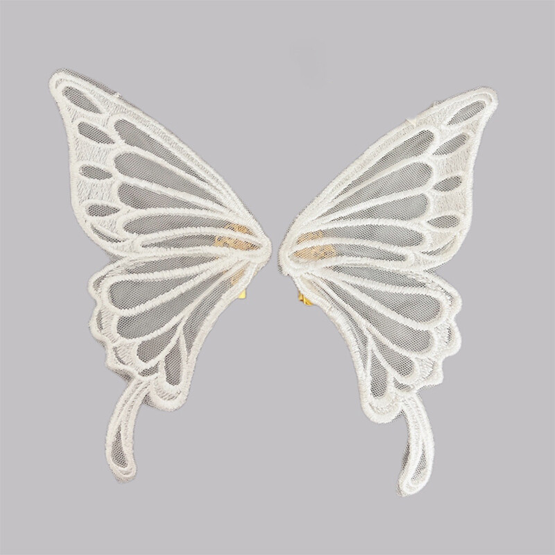 Cosplay Gothic Fairy Elves Angel Wings Hairpin Butterfly Lace Hair Clip Anime
