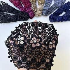 Lace Headbands for Women, 5Pcs Set Boho-chic Crystal & Pearl Embellished Wide…