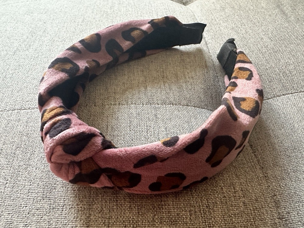 Hair Accessories Leopard Velvet Knotted Headband For Women