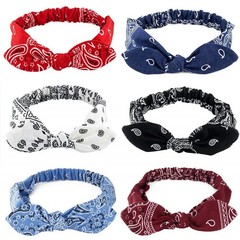 New Boho Women Soft Solid Print Headbands Vintage Cross Knot Elastic