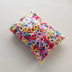 100/300/500Pcs Hair Bands for Children Colorful Nylon Scrunchie Hair Ties Rubber