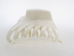 Blonde creme white hair claw clip for medium fine hair