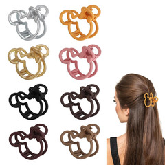 8 PCS Mouse Lady Thick Hair Barrette Clurly Vintage ABS Resin Colorful Hair Claw