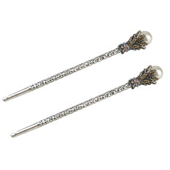 Pack of 2 Vintage Rhinestone Pearl Hair Stick Vintage Hair Chopsticks Hairpin Ch