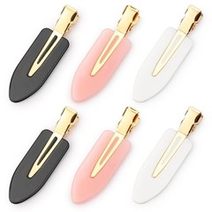 6pcs No Crease Hair Clips Gold Flat Creaseless No Bend Styling Makeup Salon