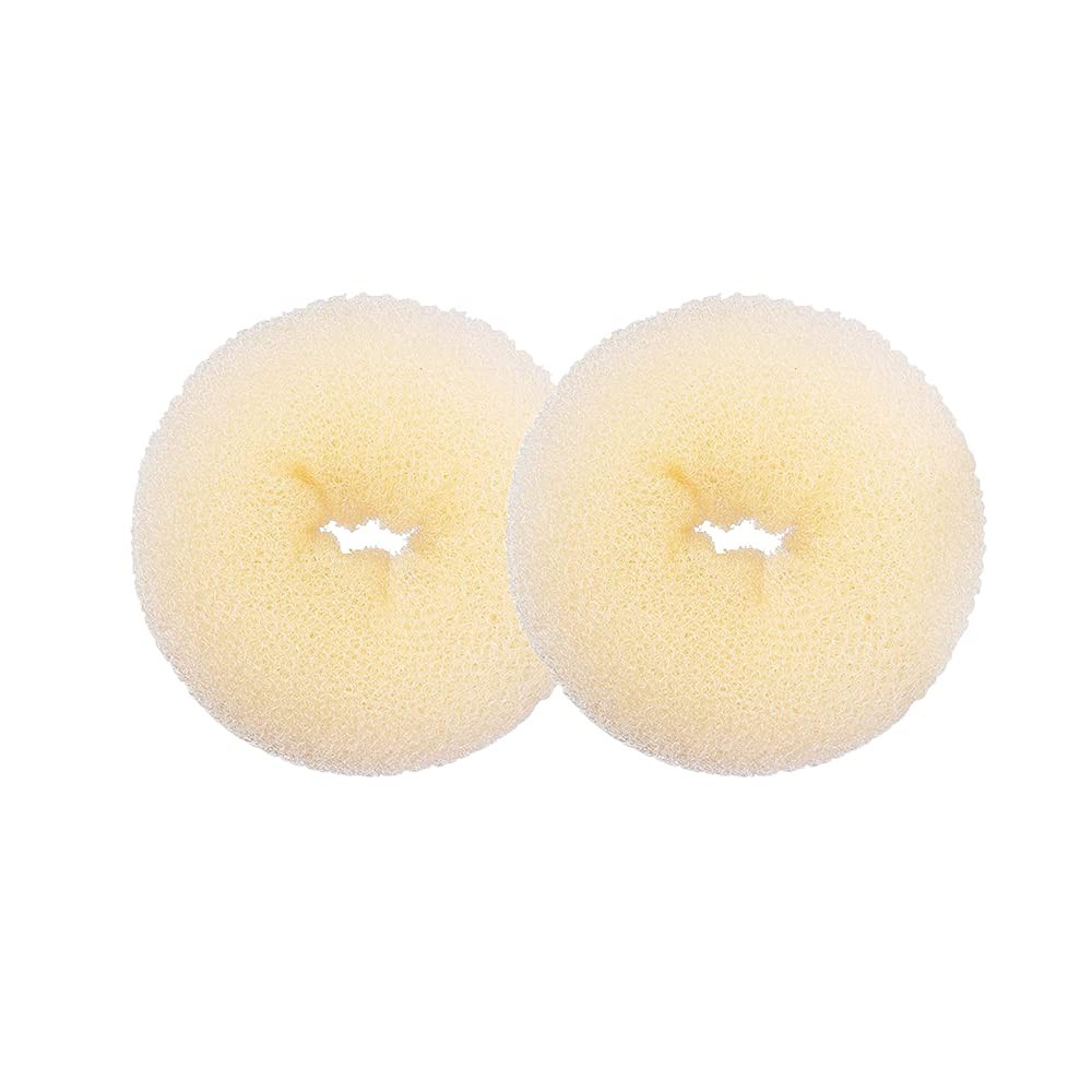 Medium Hair Donut Bun Maker Blonde Short Thin Chignon Shaper 3 Inch 2 PCS