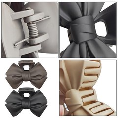 4 PACK Bow Claw 1 Count (Pack of 4), Beige + Khaki + Dark Coffee + Black