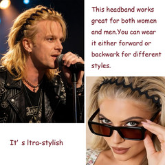 6Pcs Zig Zag Headbands for Women, Non-Slip Wave Pattern Hair Bands, Unisex Plast