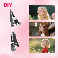 80pcs Sliver Metal Small Alligator Hair Clips, Alligator Clips For Crafts,