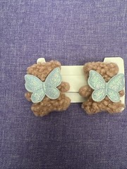 Teddy Bear Hair Clips Set