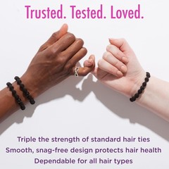 10 PCS Ouchless Hair Elastics Brown Black 6MM DamageFree Ties Inner Core
