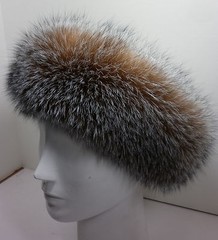 Real Crystal Fox Fur Headband New ( made in the U.S.A.) genuine authentic