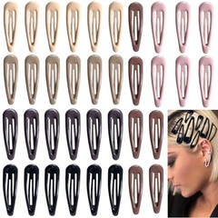 36 Pcs 2 Inch Metal Snap Hair Clips for Women and Girls, Matte No Slip
