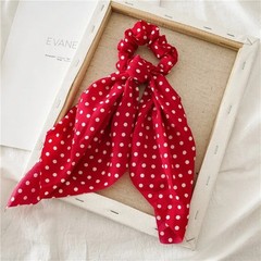 Fashion Leopard Print Bow Satin Long Ribbon Ponytail Scarf Hair Tie Scrunchies
