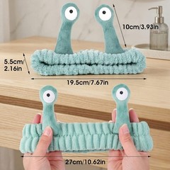 Spa Makeup Headband Coral Fleece Face Wash Hair Band for Women Green