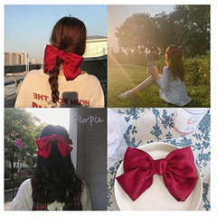 Hair Clip, Large Red Bow Hair Bow for Women Girls, Hair Accessories Styling Tool