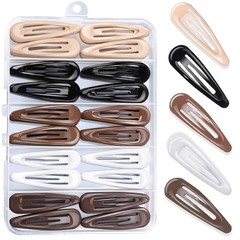 Teenitor 50Pcs Snap Hair Clips,2 Inch Hair Barrettes Hair Clips For Women, Metal
