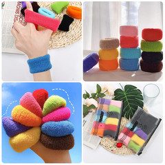 24PCS Extra Soft Towel Scrunchies Stretchy Hair Ties Terry Cloth Cotton Elastic