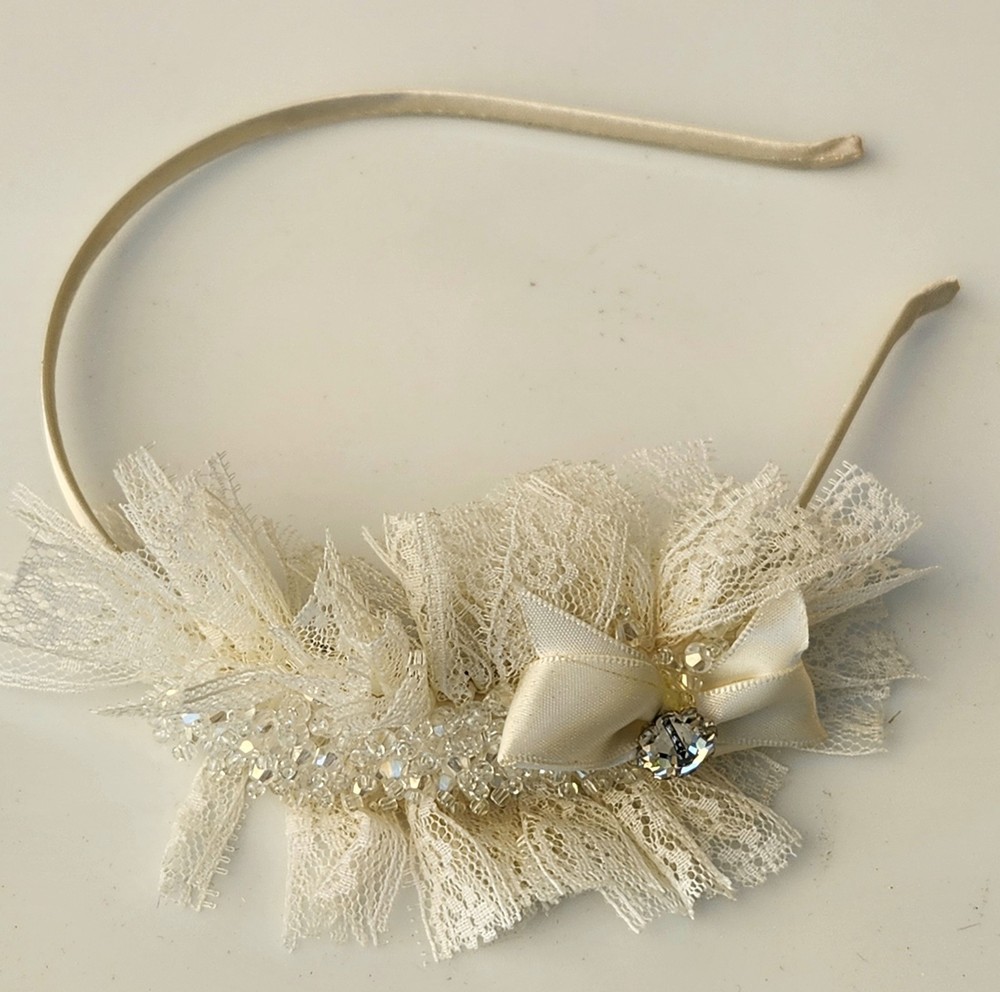 Girl s lace rhinestones hair band