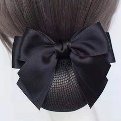 4pcs Women Hair Clips with Bowknot Hair Bun Cover Barrettes Net Snood Hairnet…
