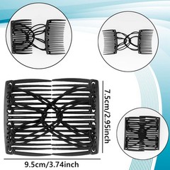5 Pieces Elastic Magic Hair Comb Stretchy Double Comb Hair Forks Clips for Women