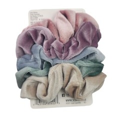 2X Morgan Simianer Xo Scunci Scrunchies 5 pcs Each Velvet Multicolor Stretch