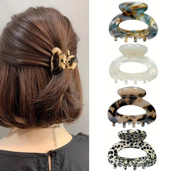 Elegant Sweet Small Oval Hair Claw Clip for Women Secure Grip Hair Accessories P