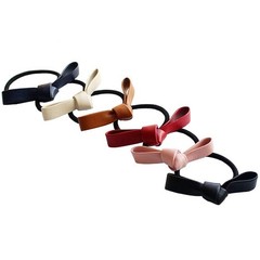 6Pcs Modern Simple Bow Hair Band Elastic Bows Ponytail Holder Rubber Band Tie…