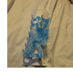 ICING Blue White Marbled Plastic Hair Claw Clip Tortoise Theme