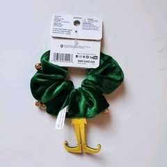 Scunci Elf Holiday Buddy Hair Tie Original SCRUNCHIE & Snap Clips 6 Pc Barrettes