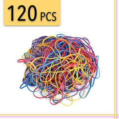 – Large Assorted Color Rubber Bands, 120 Pack, Giant Elastics for Office Bulk