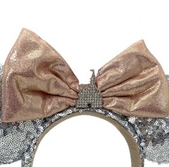 Minnie Sequins Disney’s Parks Ears Castle Jewel Silver Mickey Mouse Headband Bow