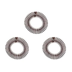 3Pieces Flexible Plastic Circular Stretch Hair Combs, Headband Hairband Holder