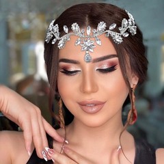 1 PC Bridal Headpieces For Wedding Rhinestone Forehead Headband Crystal
