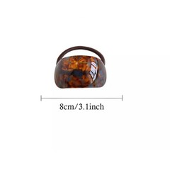4 PCS Decorative Tortoise Shell Hair Ties Celluloid Acetate Acrylic Leopard
