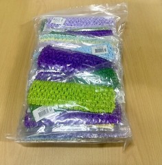 50 Pcs Toddle/infant 1.75In Crochet Headband Multiple Colors Lot
