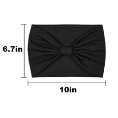 Wide Knot Bow Twist Headband Headwrap Turban Solid or Bandana