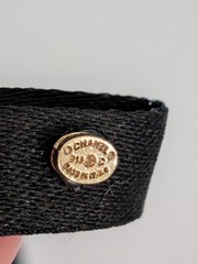 CHANEL VIP GIFT, Black Satin Ribbon Hair Clip