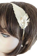 Women Headband Gold Metal Long Leaf Fashion Hair Accessory Casual Look Teen Fall